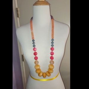Anthropologie large plastic- beaded necklace